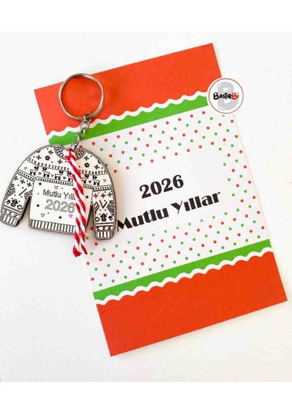 Yılbaşı Kazağı Hediye Anahtarlik 5 Adet
