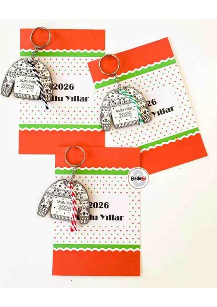 Yılbaşı Kazağı Hediye Anahtarlik 5 Adet fiyatları