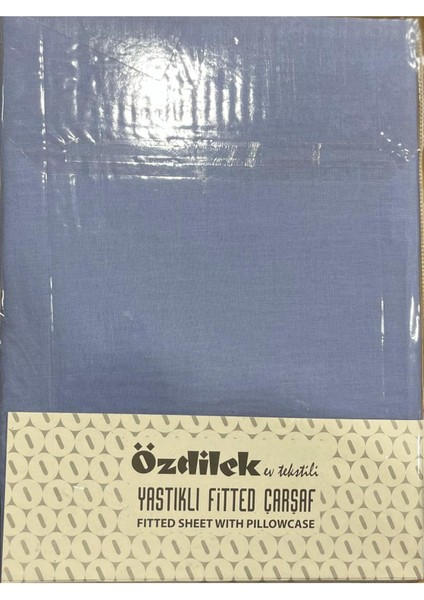 Colurist Lastikli Fitted Tek Kişilik Çarşaf Takımı 100 x 200 +30 cm ( 30 cm Yükseklik ) Gök Mavi