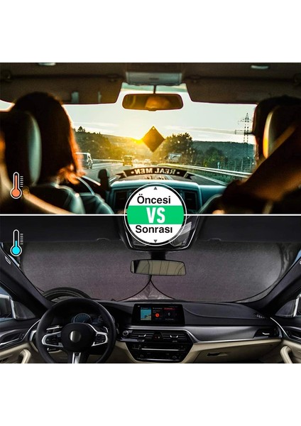 Araç Oto Ön Cam Çift Daireli Gümüş Kaplama Güneş Kalkanı BRANDA-(5775) - ?58?75E8-6G4858 modelleri