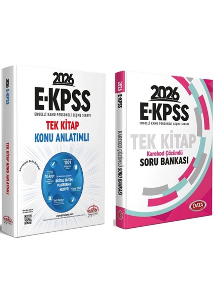 Editör Yayınları 2026 Ekpss Tek Kitap Konu Anlatımlı ve Data Soru Bankası Seti 2 Kitap