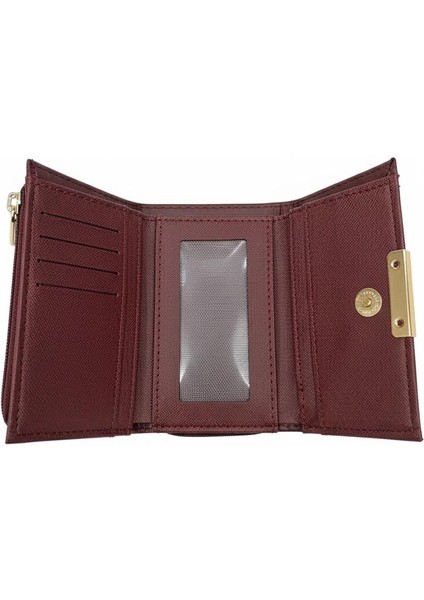 Orta Boy Soft Suni Deri Gold Renk Detaylı Kadın Cüzdan modelleri