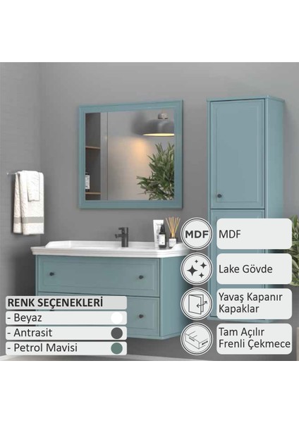 Art Deco Banyo Dolabı 100 cm (Boy Dolabı Dahil Değildir.) fiyatları