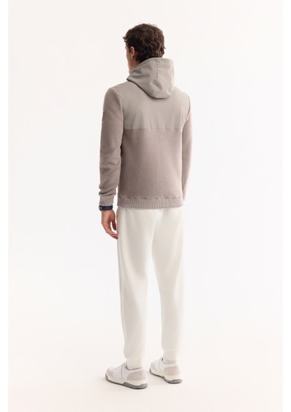 Erkek Gri Kapüşonlu Soft Touch Polar Regular Fit Sweatshirt A52Y1268