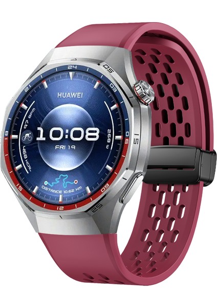 Huawei Watch Gt 6 Pro 46MM Manyetik Silikon Saat Kayışı Düz Renk Katlanır Tokalı Ayarlanabilir Kayış (Yurt Dışından) modelleri