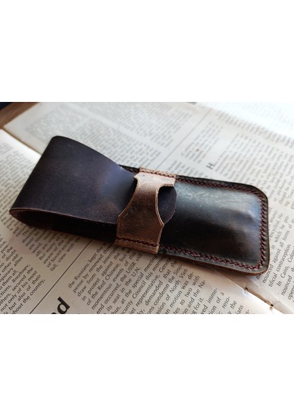 Crazy Gerçek Deri Özel Kalemleriniz Için Kalemlik ( 2*3 Kalem Için ) 27 cm \ 6 cm LMN22