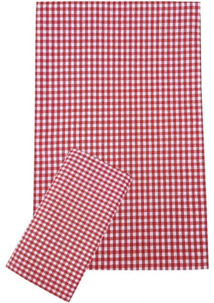 Zefir Desen Sofra Bezi Masa Örtüsü 170 x 170 cm Kırmızı