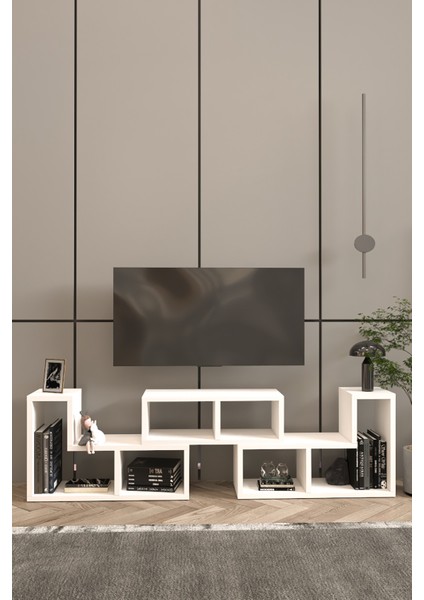 Tetris Tv Ünitesi,çok Amaçlı Ünite,kitaplık,portatif Minifix Kurulum
