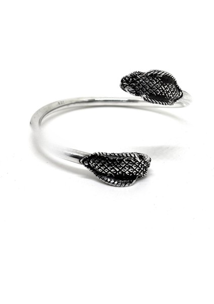 Ayarlanabilir Ejderha Yelesi Gümüş Bilezik