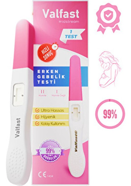 Erken Gebelik Testi Çubuğu (2'li Paket) Adetten Önce Yüksek Doğruluk fırsatları