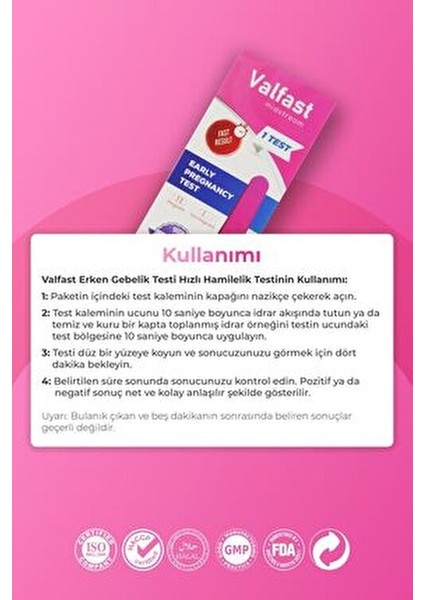 Erken Gebelik Testi Çubuğu (2'li Paket) Adetten Önce Yüksek Doğruluk indirimleri