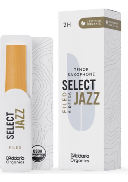 D'addario Woodwinds Organic Select Jazz Tenor Saksafon Kamışı No:2 Hard