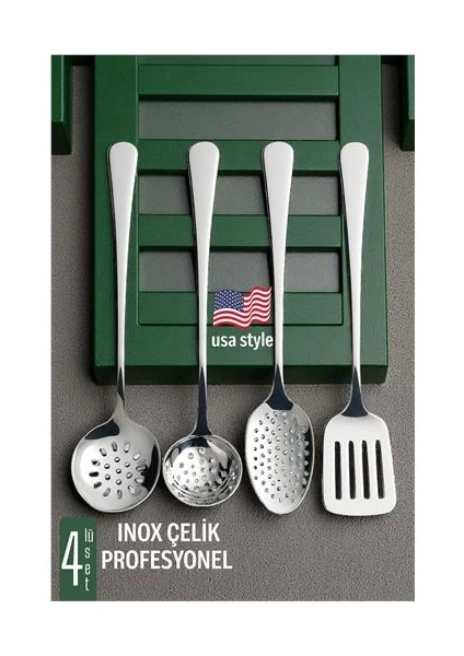 Bfs Amerikan Tip Servis Seti 4 Parça - Profesyonel Paslanmaz Çelik Çeyiz Seti