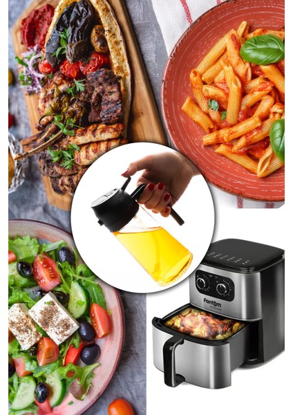 Çok Amaçlı Cam Sprey Şişe -Yağdanlık Limon Sirke Sos Püskürtücü, Sızdırmaz Yağlık Siyah 600 ml indirimleri