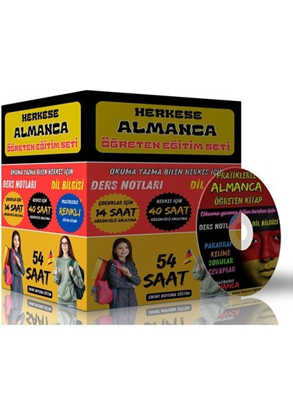Herkese Almanca Öğreten Eğitim Seti (54 Saat Görüntülü Anlatım)