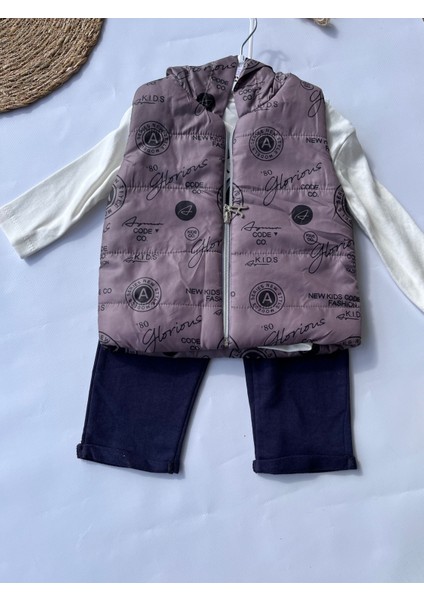 Erkek Bebek Şişme Yelekli Alt Üst Takım