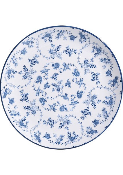 Porselen Mavi Sarmaşık Servis Tabağı 26 cm