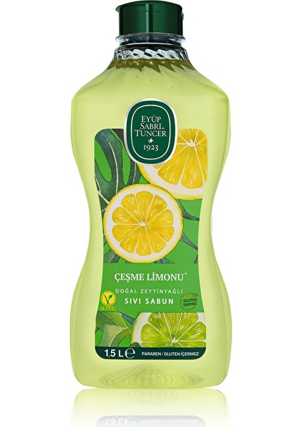 4 Adet Eyüp Sabri Tuncer Sıvı Sabun Çeşme Limonu 1500 ml