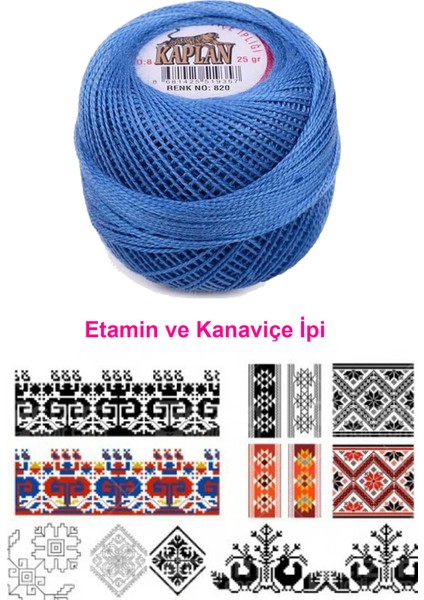 Kaplan Etamin ve Kanaviçe Ipi 8 No Kod/renk: 820 - Royaleks fiyatları