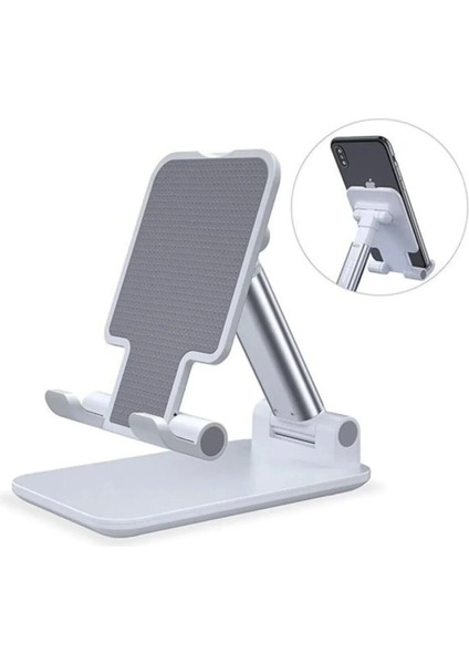 Masaüstü Telefon Tutucu – Ayarlanabilir Açılı Katlanabilir Stand – Akıllı Telefon ve Tablet Uyumlu