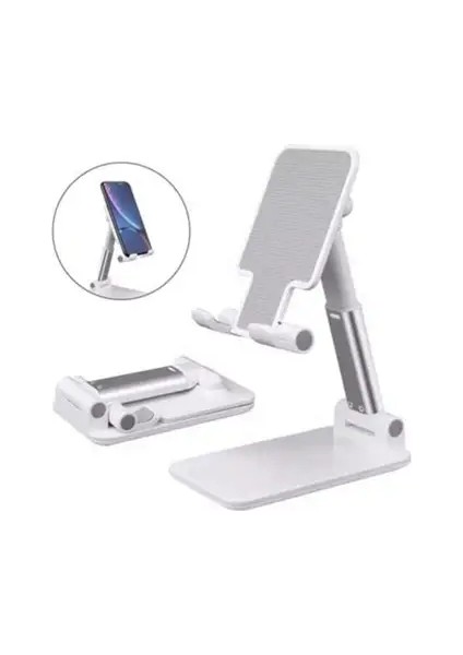 Masaüstü Telefon Tutucu – Ayarlanabilir Açılı Katlanabilir Stand – Akıllı Telefon ve Tablet Uyumlu fiyatları