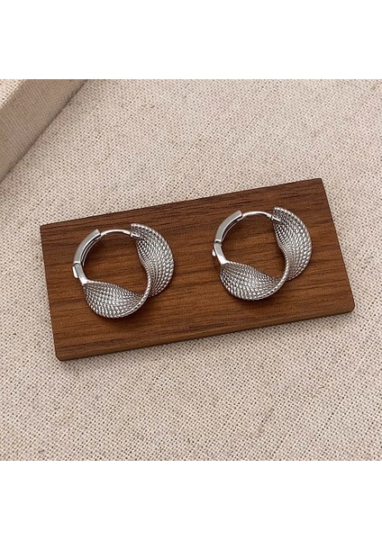 Tianzerun, Kıvrımlı Küpe Tasarımı, Kolay Kombinlenebilir Kıskaçlı Küpe (Yurt Dışından)