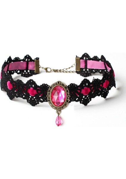 Gotik Retro Punk Kolye Örgü Boyunluk Klavikula Zri Kadın (Yurt Dışından)