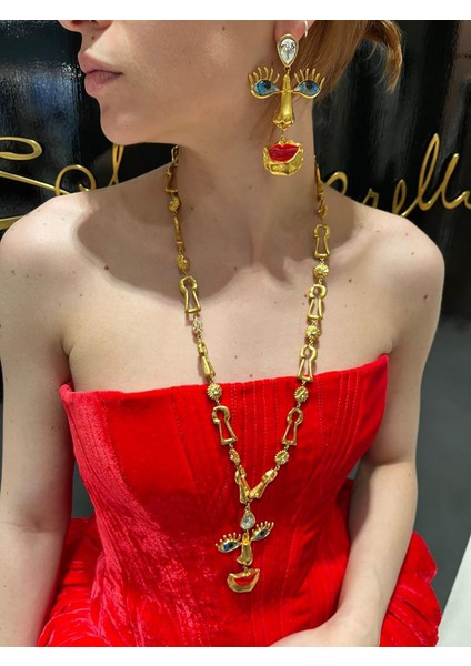 Göz Kirpikleri, Burun ve Büyük Kırmızı Dudaklar Için Küpe (Yurt Dışından) fiyatları