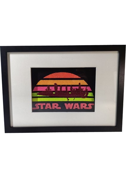 Star Wars 6 - Uv LED Li Neon Nakış Işlemeli 21X30 cm