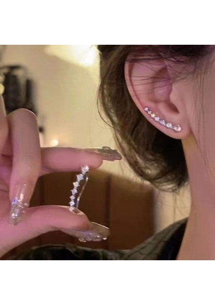 Tek Satır Yedi Yıldızlı Dizili Kübik Zirkonya Küpe, Kadınlar Için Çok Satan, Hafif Lüks ve Çeşitli Kombinlere Uygun Küp Küpe, Şık Model Bileklik (Yurt Dışından) fiyatları