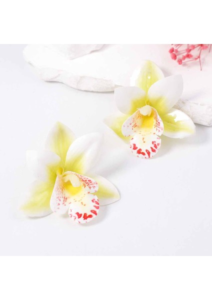 Bohem Tarzı A Tılı Moda Sade Damlama Etkili Benzersiz Kumaş Çiçek Küpe, Her Kıyafete Uygun Tatil Stili Kadın Modeli (Yurt Dışından)