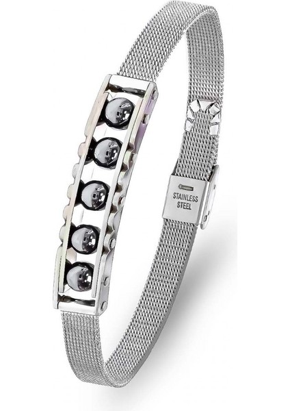 Hematit Taşı ve Paslanmaz Çelik Bileklik 9592B23D5