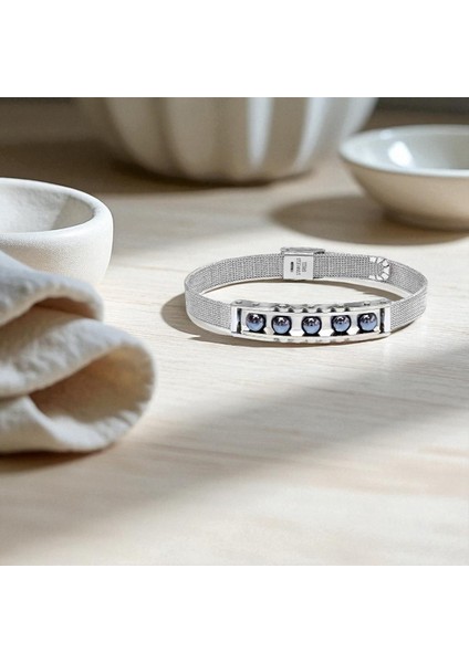 Hematit Taşı ve Paslanmaz Çelik Bileklik 9592B23D5 modelleri