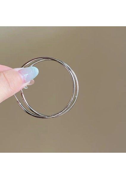 Halka, Sade Tasarım Ince Halka, Düz Halka Küpe Kadın (Yurt Dışından)