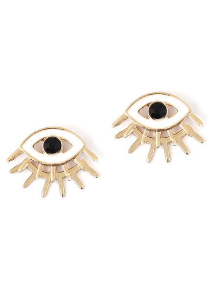 Yaratıcı Sade Tasarım Hissi Gözü Alaşım Küpe Damla Göz Retro Küpe Kadın (Yurt Dışından)