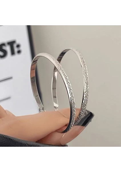 Kadın Küpe S925 Gümüş Iğne Halka Küpeler (Yurt Dışından)