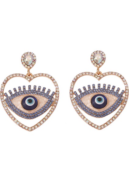 Kişisel Gözü Alaşım Pırlantalı Moda Yaratıcı Küpe Kadın Bileziği (Yurt Dışından)