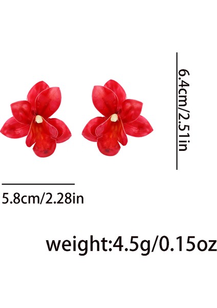 Bohem Tarzı A Tılı Moda Sade Damlama Etkili Benzersiz Kumaş Çiçek Küpe, Her Kıyafete Uygun Tatil Stili Kadın Modeli (Yurt Dışından) fırsatları