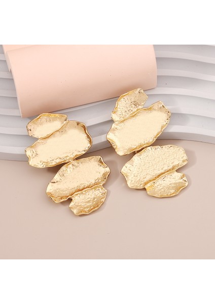 Retro Altın Renk Küpeler, Zengin Tarzlı, Hafif Lüks ve Niche Tasarımlı Küpe Aksesuarları (Yurt Dışından) modelleri