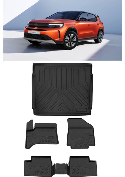 Opel Frontera Hybrit 2025 ve Sonrası 4.5d Paspas 3D Rizline Alt Bagaj Havuzu