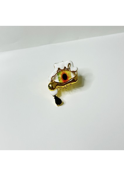 Avrupa-Amerika Gözü A Tılı Sanat Gözleri Siyah Gözyaşı Damlası Küpeler (Yurt Dışından)