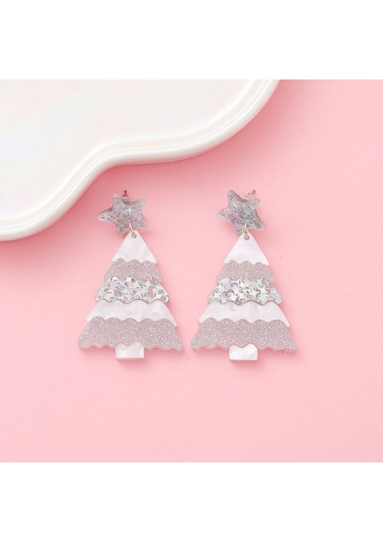 Noel Ağacı Ekli Karikatür Küpe (Yurt Dışından)