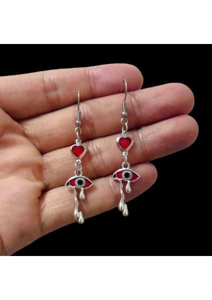 Kırmızı Gözlü Küpe (Yurt Dışından)