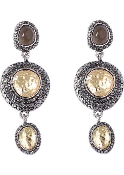 Retro, Kişisel, Trend, Hafif Lüks, Yüksek Tasarım, Alaşım, Geometrik, Yuvarlak, Elmaslı Küpe - Kadın (Yurt Dışından)