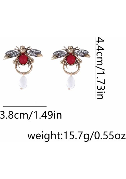 Çapraz Özel Retro Böcek Damla Yapay Inci Minik Zirkon Işlemeli Hayvan Tarzı Kızlar Için Lüks Zarif Tasarım Küpeler (Yurt Dışından) fırsatları