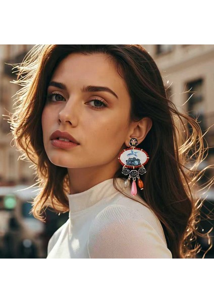 Tianzerun, A Tılı Moda Etnik Sanat Retro Tarzı Alaşım Reçine Kuş ve Çiçek Püsküllü Kolye Küpe (Yurt Dışından) fiyatları