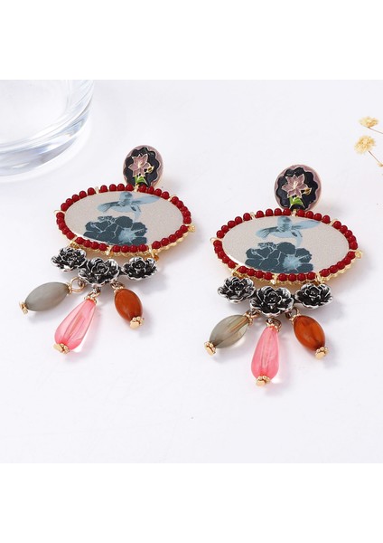 Tianzerun, A Tılı Moda Etnik Sanat Retro Tarzı Alaşım Reçine Kuş ve Çiçek Püsküllü Kolye Küpe (Yurt Dışından) modelleri