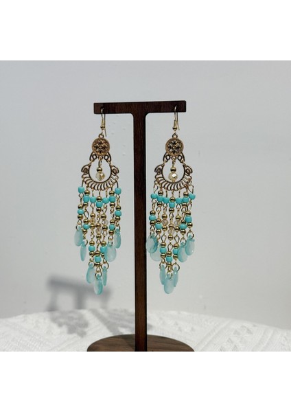 Pomya Geleneksel Tarz Püsküllü Kadın Küpesi (Yurt Dışından)