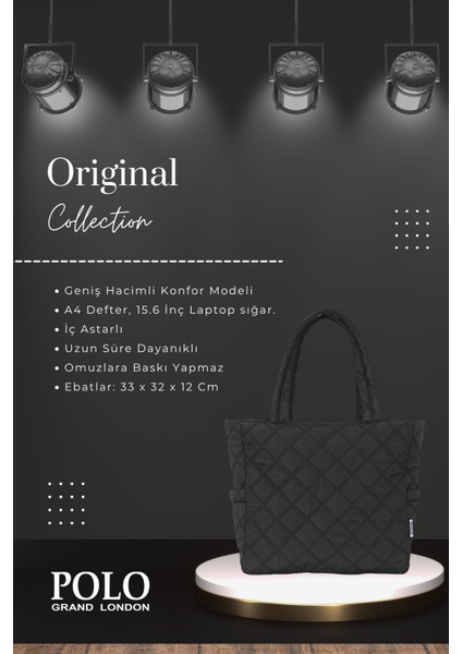 Orijinal Kadın Geniş Hacimli Konfor Modeli Fermuarlı Kapitoneli Tote Puf Şişme Shopper Kol Çantası fiyatları