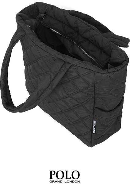 Orijinal Kadın Geniş Hacimli Konfor Modeli Fermuarlı Kapitoneli Tote Puf Şişme Shopper Kol Çantası indirimleri